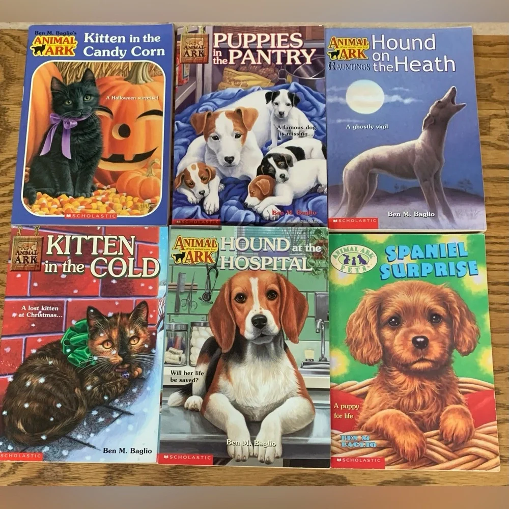 Animal Ark Ben M. Baglio Lot of 6 Chapter Books Puppies Kitten kids Cat Hound